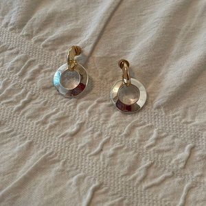 Jenny Bird gold and silver mini hoops.